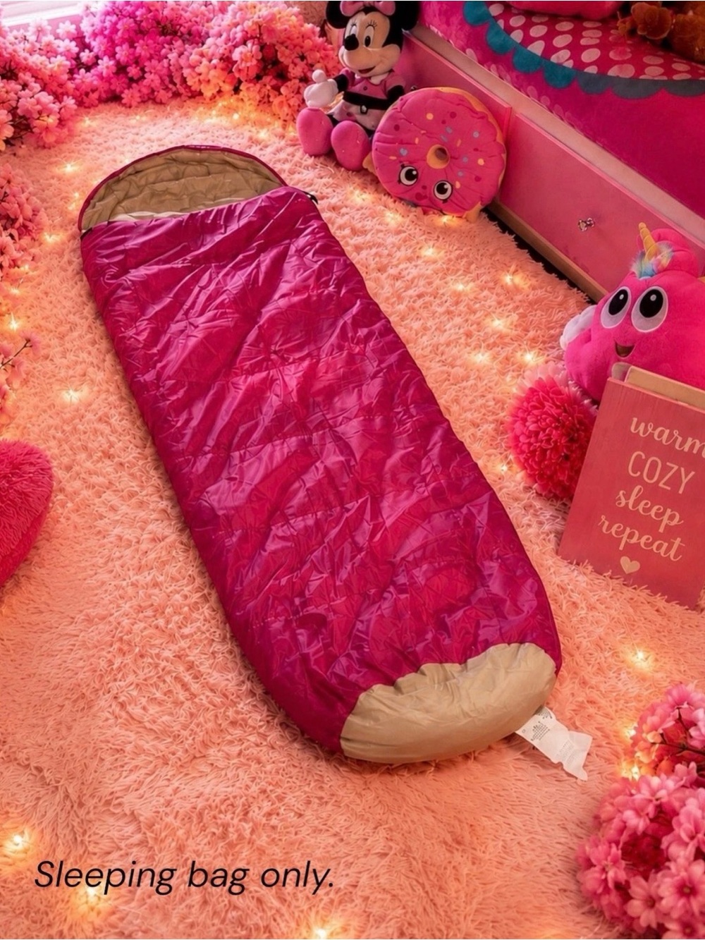 Field & Stream Pink Youth Sleeping Bag 30° | Barbiecore Glamping
